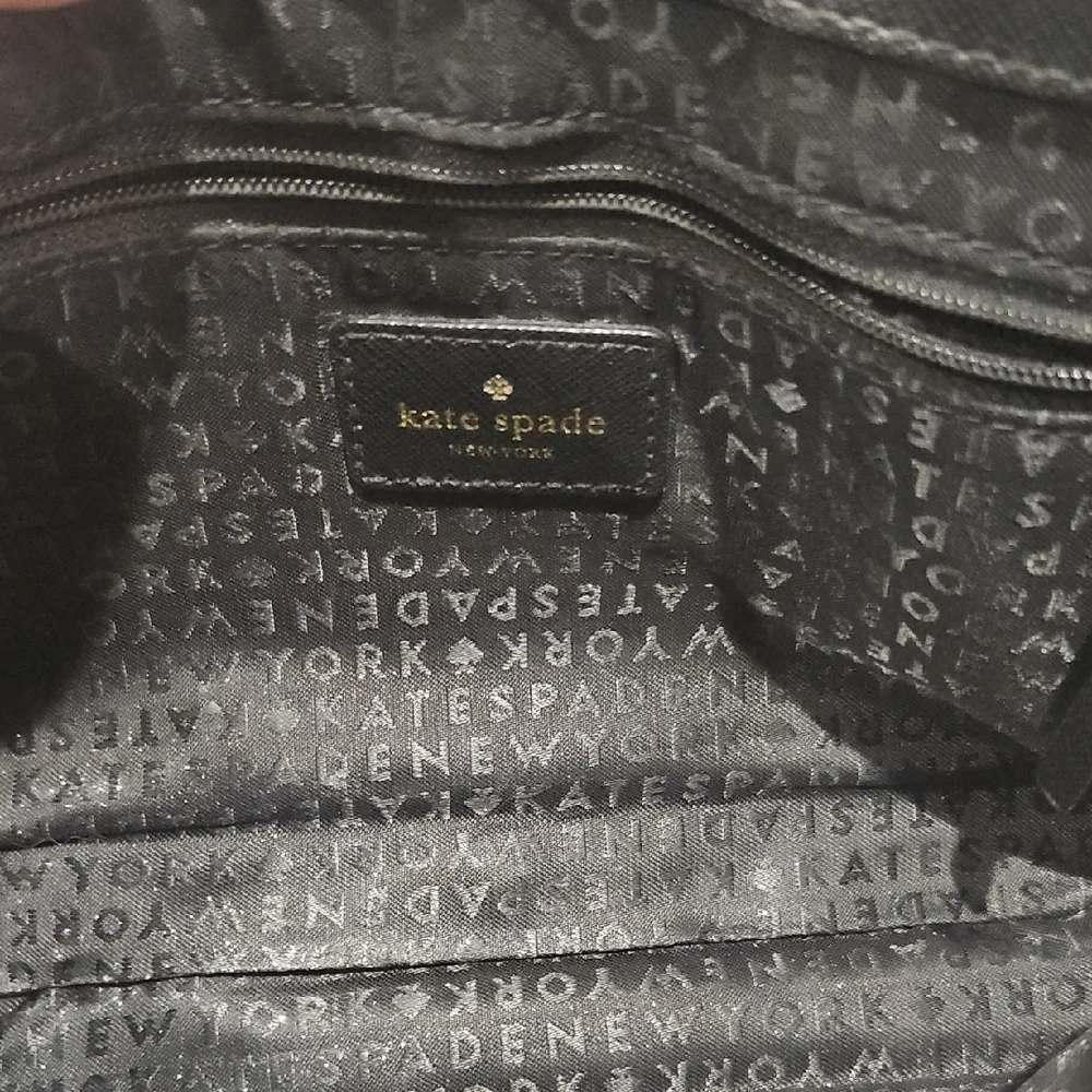 Kate Spade Black Shoulder Bag with Gold Chain Accent